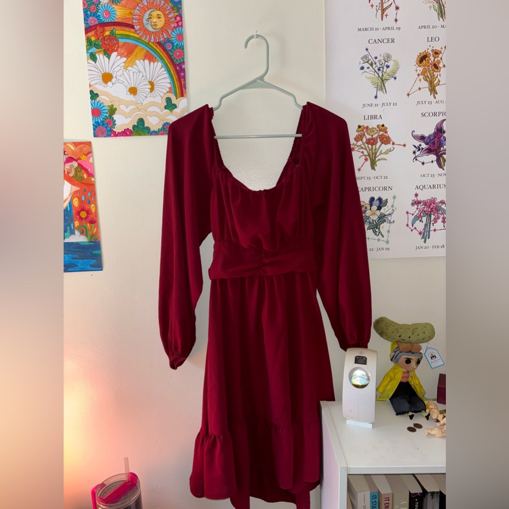 Red Tie Back Dress